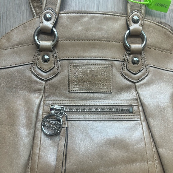 Coach Highlight Signature Poppy Tan Leather Shoulder Bag - Picture 5 of 11